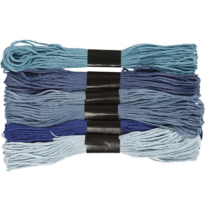 Baumwoll-Stickgarn 6 x 8 m blau