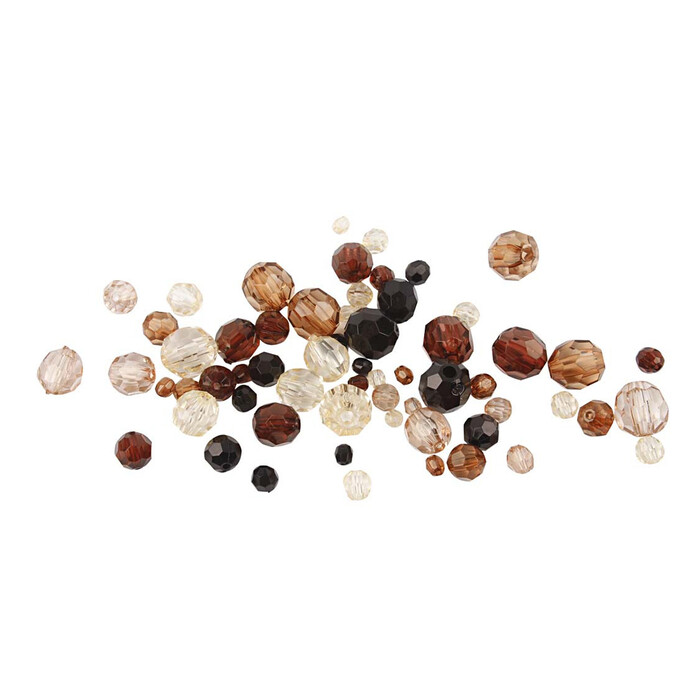 Facettenperlen-Mix 45 g gold