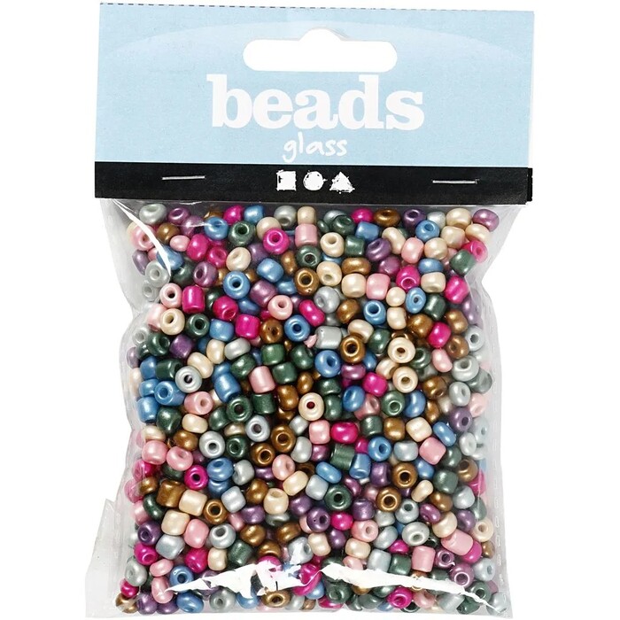 Rocailleperlen Metallic 130g Ø 5 mm mehrere Farben