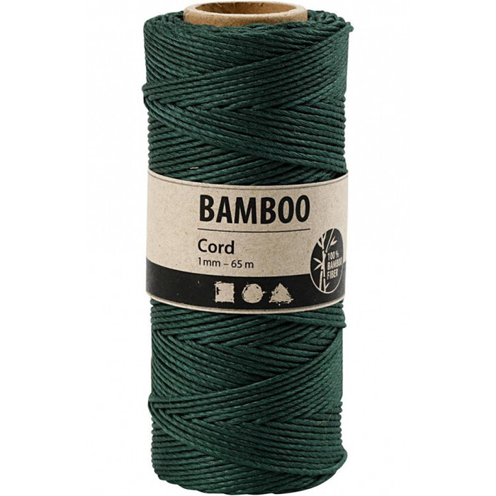 Bambuskordel 65 m x 1 mm grün