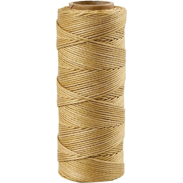 Bambuskordel 1 mm x 65 m gold