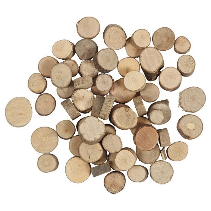Deko-Holzscheiben 25 g braun