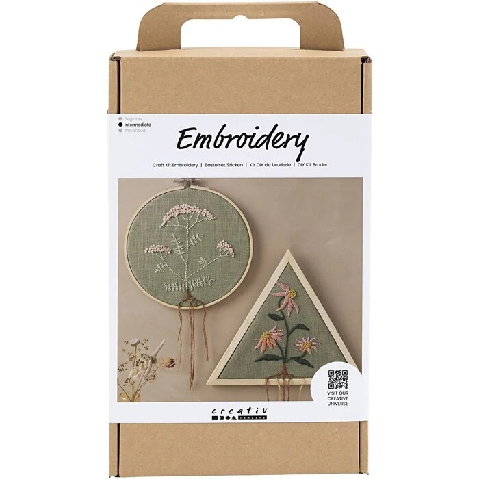 Kreativ-Set Sticken Rahmen grün