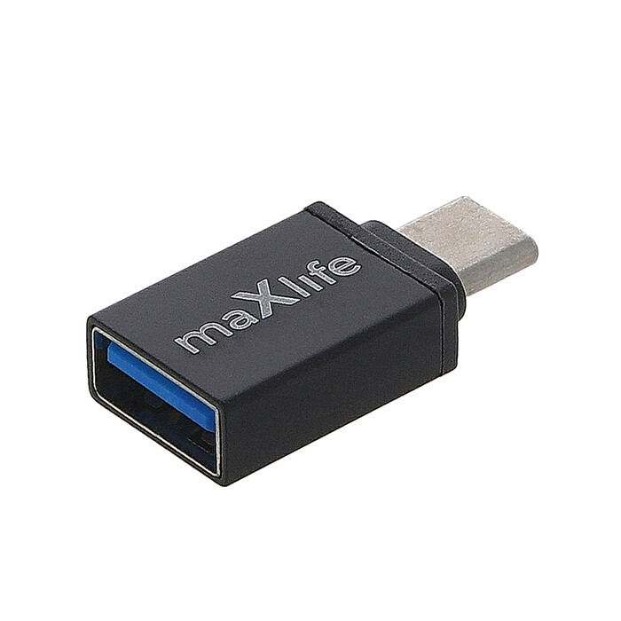 MAXLIFE Adapter USB-C/USB-A 3.0 schwarz