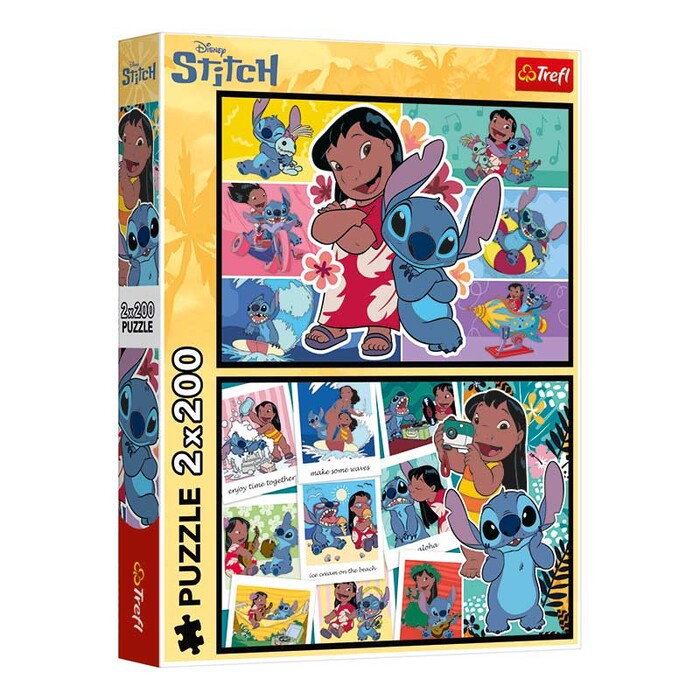 TREFL Puzzle Disneys Stitch 2 x 200 Teile bunt