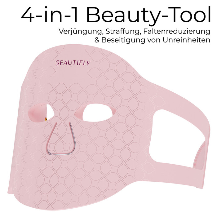BEAUTIFLY Aura Glam LED-Lichttherapie Maske rosa