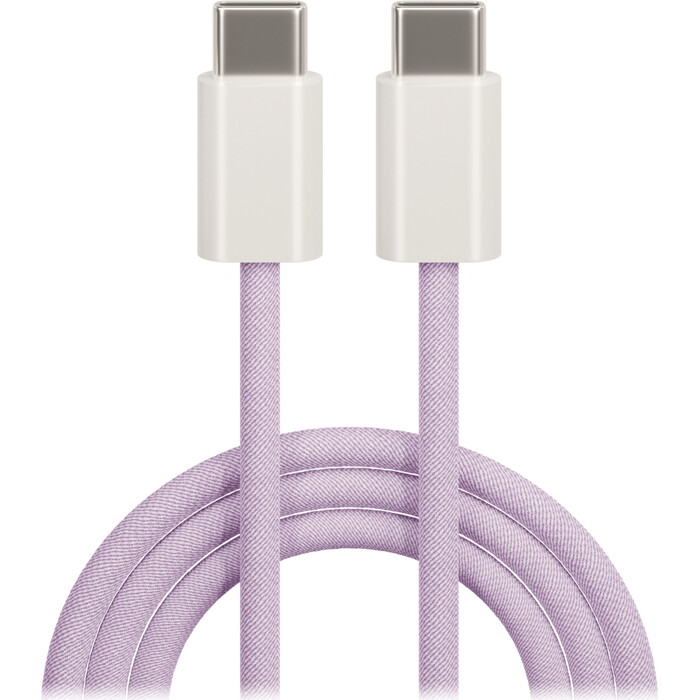 MAXLIFE USB-C/USB-C Nylon Kabel 1m lila