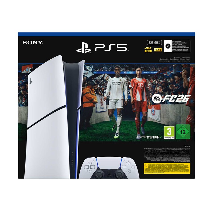 SONY Konsole PlayStation®5 (Modellgruppe - Slim) 825 GB Digital Edition im Bundle mit FC 26 (DLC)