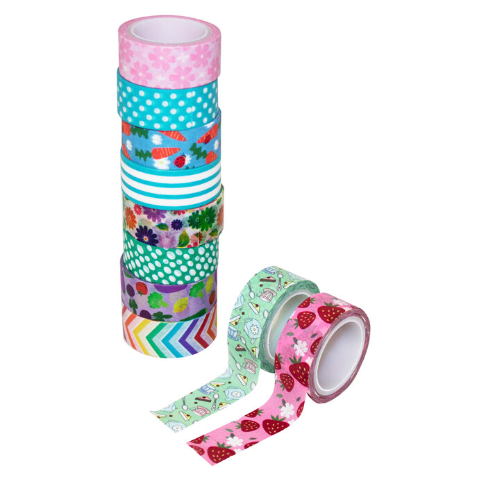 Washi-Tape-Set 10 Rollen bunt