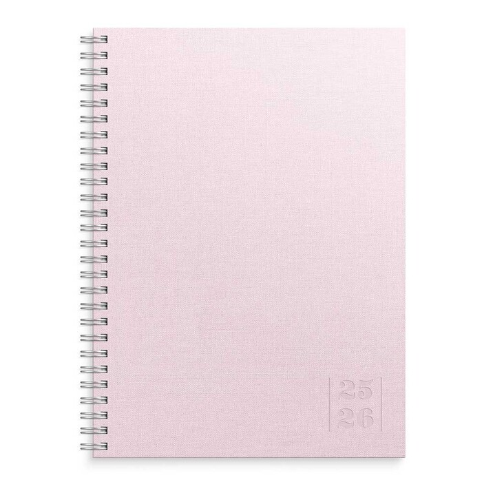 BURDE Schülerkalender 2025/26 Textil A5 rosa