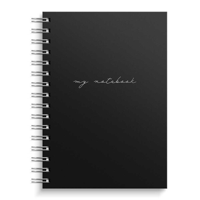 Notizbuch my notebook A5 150 Seiten liniert schwarz