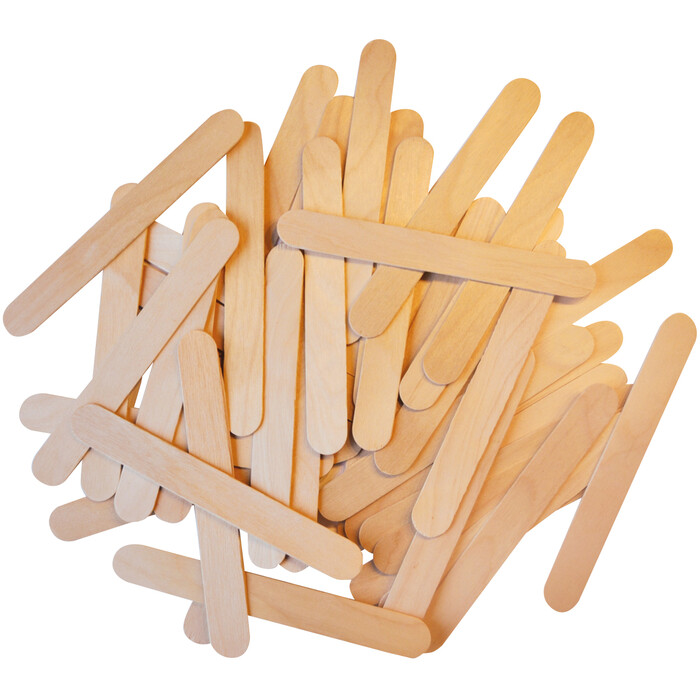 PLAYBOX Holzstäbchen 100 Stück 150 x 18 mm braun