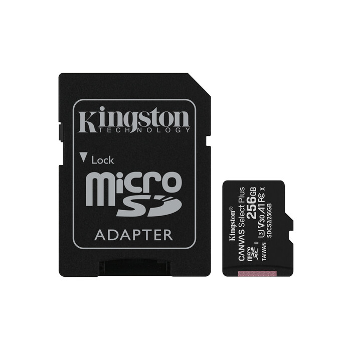 KINGSTON Canvas Select Plus microSD Speicherkarte SDCS2/256GB Class 10 (inkl. SD Adapter)