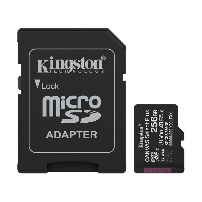 KINGSTON Speicherkarte Canvas Select Plus microSDXC 265 GB Gen3 inkl. Adapter