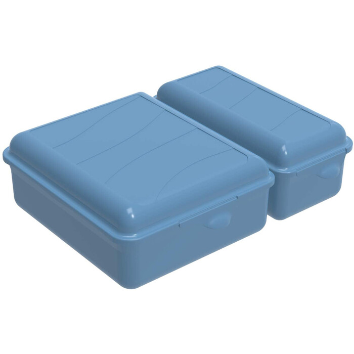 ROTHO Jausenbox Twin mit zwei Fächern horizon blau