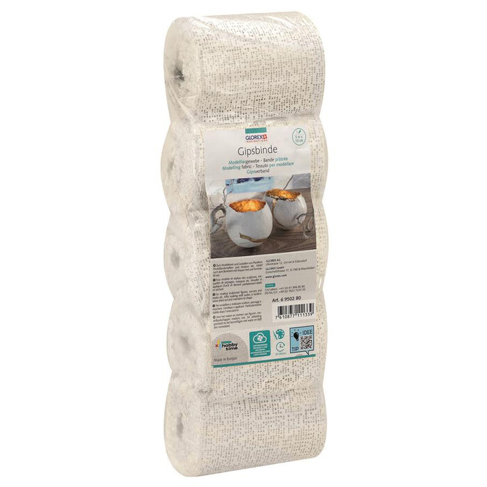 GLOREX Gipsbinden 5 Stück 10 cm  x 5 m