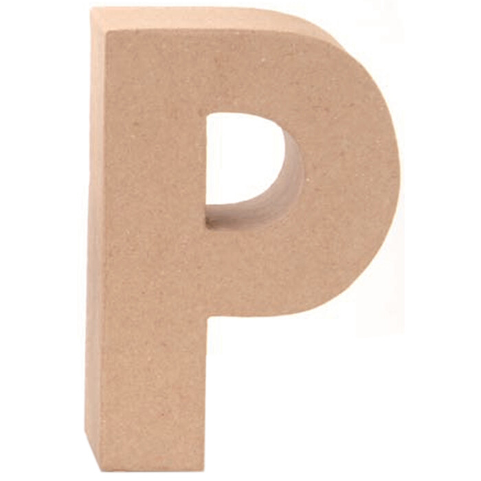 Papp-Buchstabe P 17,5 cm natur