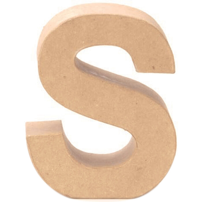 Papp-Buchstabe S 17,5 cm natur
