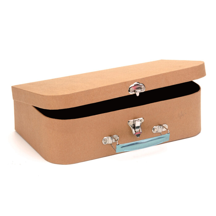 Reisekoffer aus Pappe 30 x 17,5 x 8 cm braun