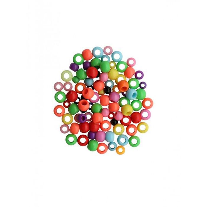 Schmuck-Perlen 6 x 9 mm 25 g Mix bunt