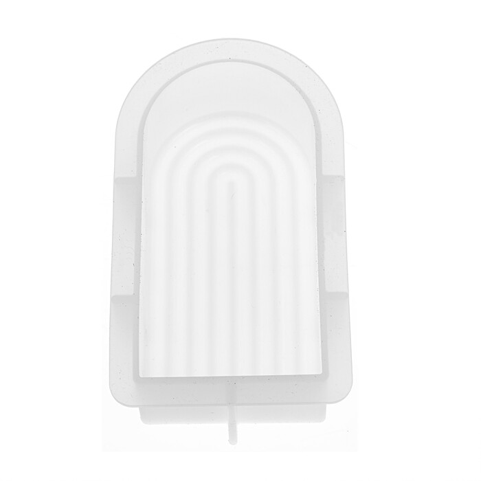 Silikon-Kerzengießform Bogen 12 x 6 x 3,7 cm weiß