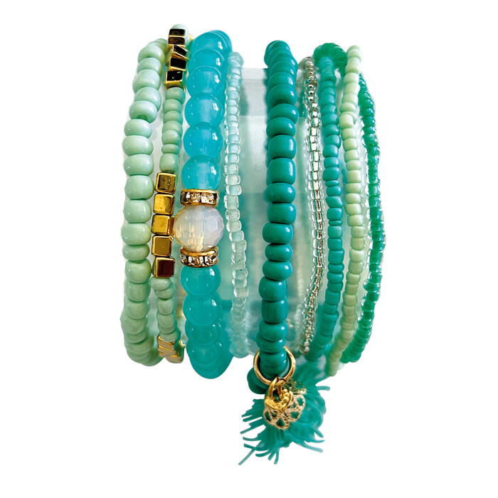 GLOREX Armband-Set grün