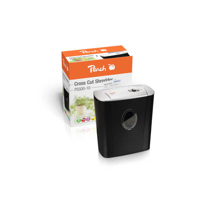 PEACH Aktenvernichter PS 500-10 Partikelschnitt 5 Blatt 11 Liter schwarz
