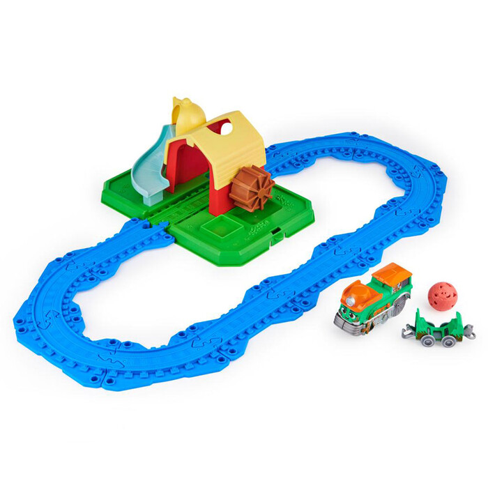 MIGHTY EXPRESS Farmbahnhof Spielset mit 11-teiligem Gleisset mehrfarbig