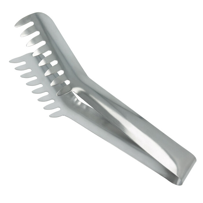 METALTEX Spaghettizange aus Edelstahl 20 cm silber