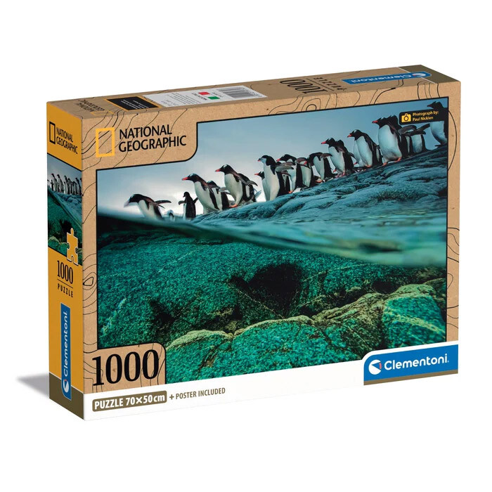 CLEMENTONI National Geographic Puzzle Eselspinguine 1.000 Teile