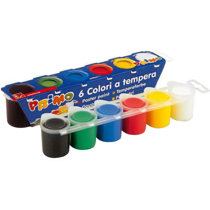PRIMO Tempera-Farben 25 ml 6 Stück mehrere Farben