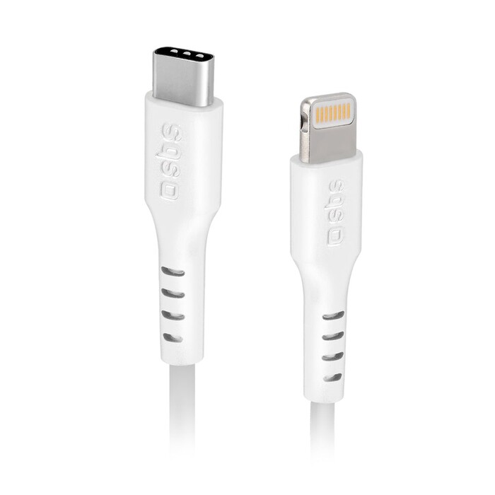 SBS Daten- und Ladekabel USB-C/Lightning 2m weiß