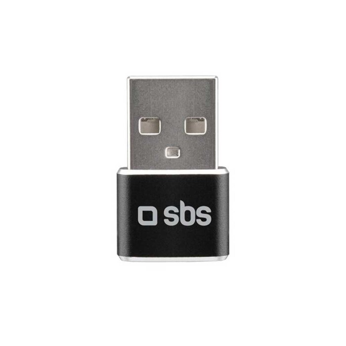 SBS Adapter USB-Stecker zu USB-C-Buchse schwarz