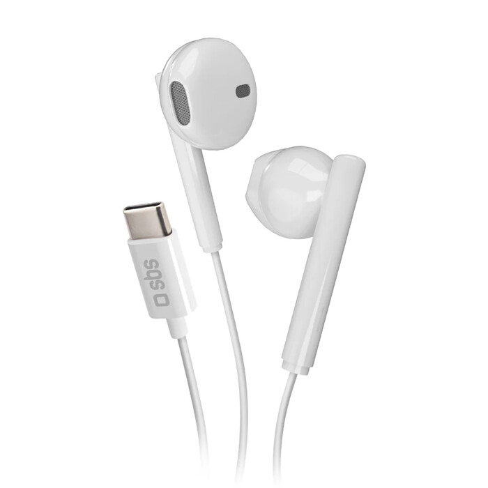SBS Studio Mix 65c Stereo Semi-In-Ear Kopfhörer inkl. USB-C Kabel weiß