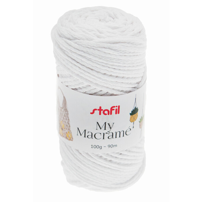STAFIL Makramee-Garn 100 g weiß