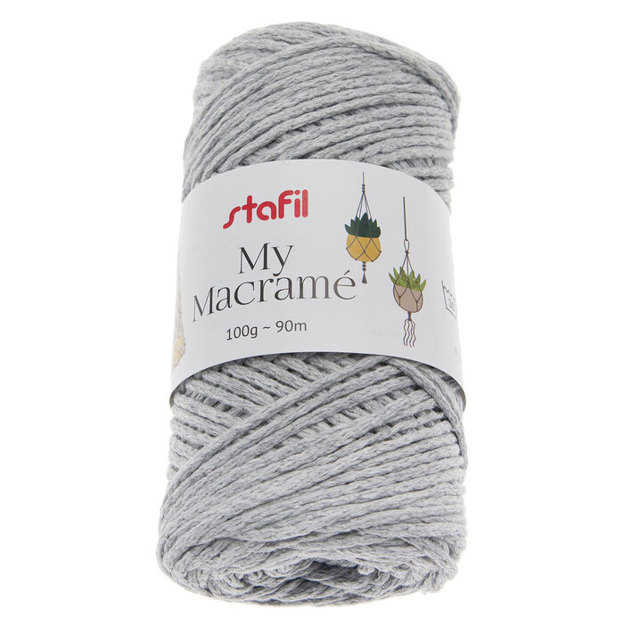 STAFIL Makramee-Garn 100 g steingrau