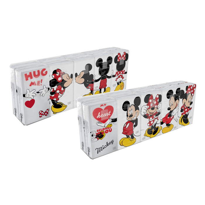 Taschentücher Mickey & Minnie 4-lagig 10 Packungen