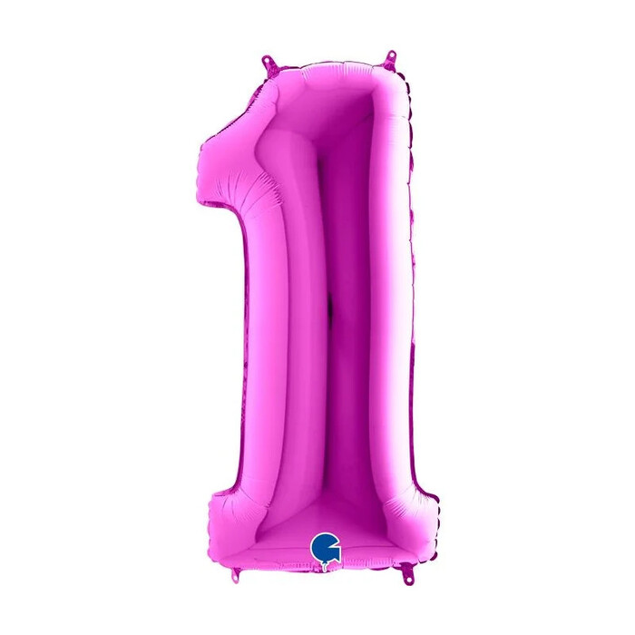 GRABO Heliumballon Zahl 1 violett