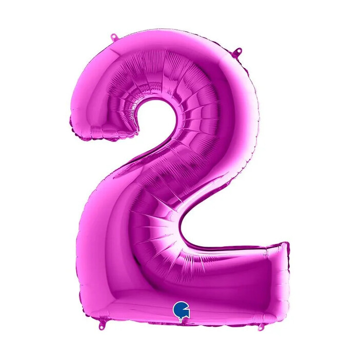 GRABO Heliumballon Zahl 2 violett