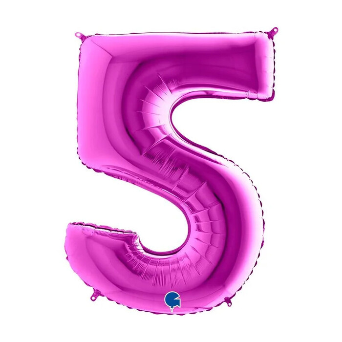 GRABO Heliumballon Zahl 5 violett