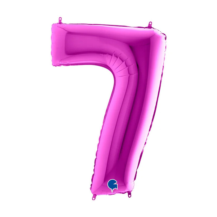 GRABO Heliumballon Zahl 7 violett