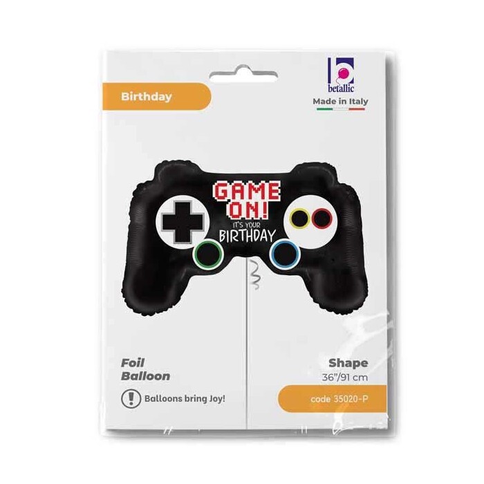 Folienballon Game Controller Game On! It's your birthday 90 cm bunt