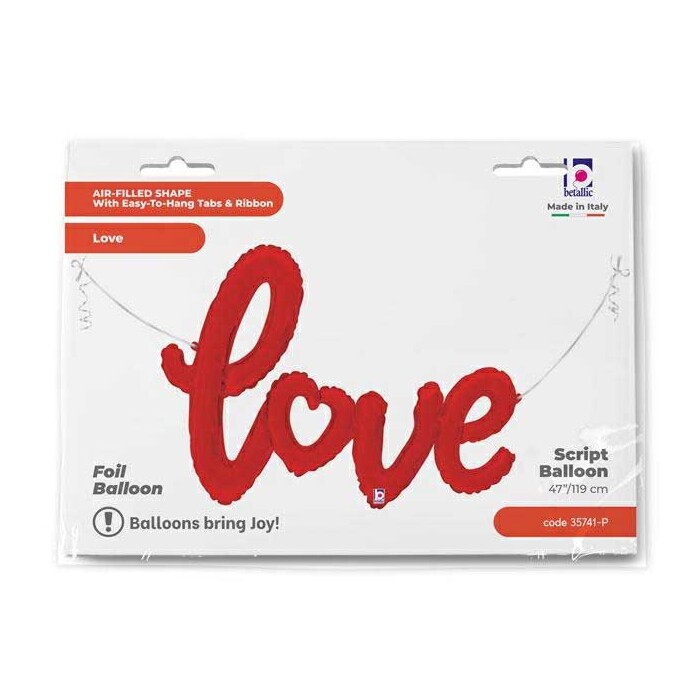 Luftballon love 119 cm rot