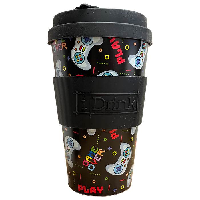 I-TOTAL Thermo-Becher Serie Let's Play Game Over 435 ml bunt