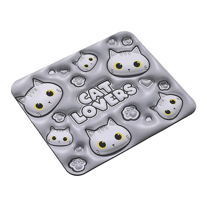 I-TOTAL Mauspad 3D Katze grau