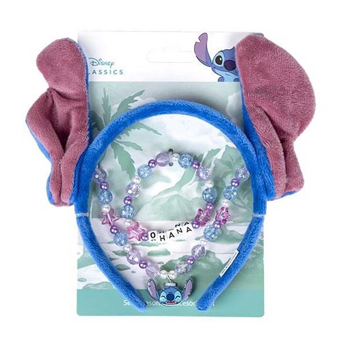 Set Haarreif, Halskette und Armband Serie Disneys Stitch 3-teilig bunt