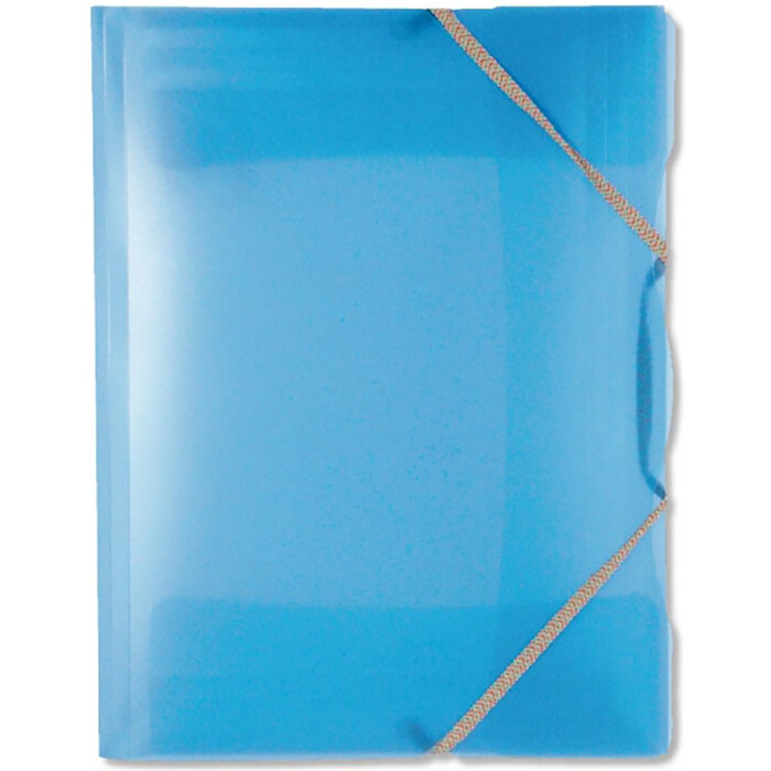 Gummizugmappe A4 blau transluzent