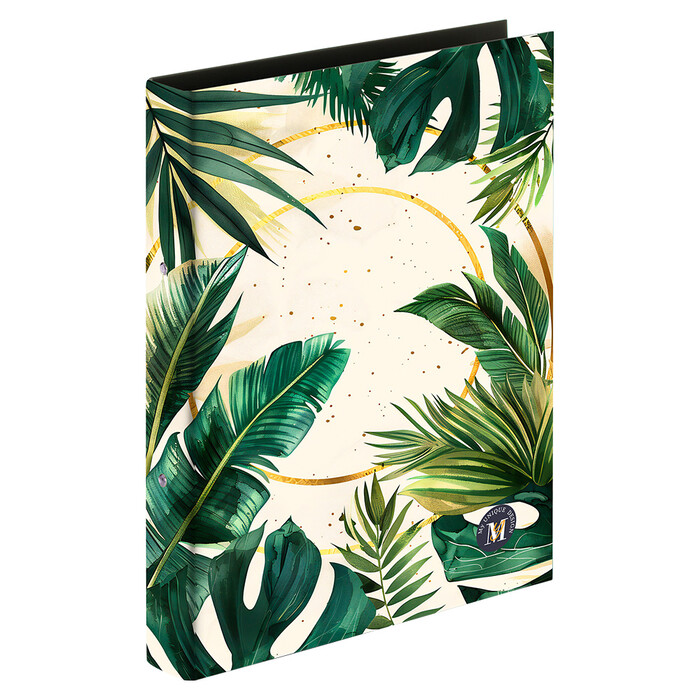 Ringmappe A4 Serie Flowers White Green grün