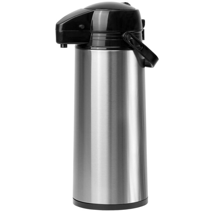Thermoskanne mit Pumpe 1,9 Liter silber