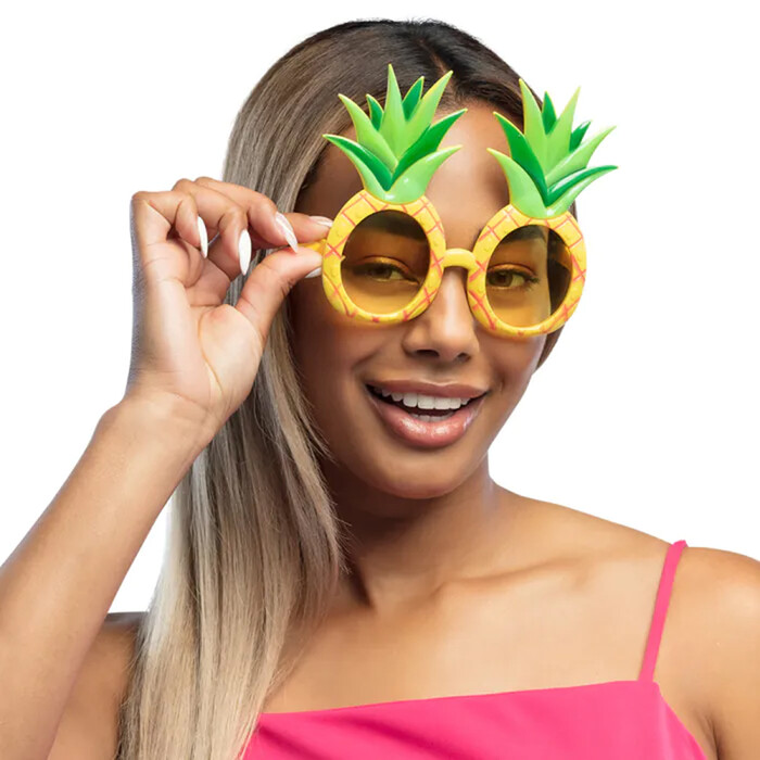 Partybrille Ananas gelb